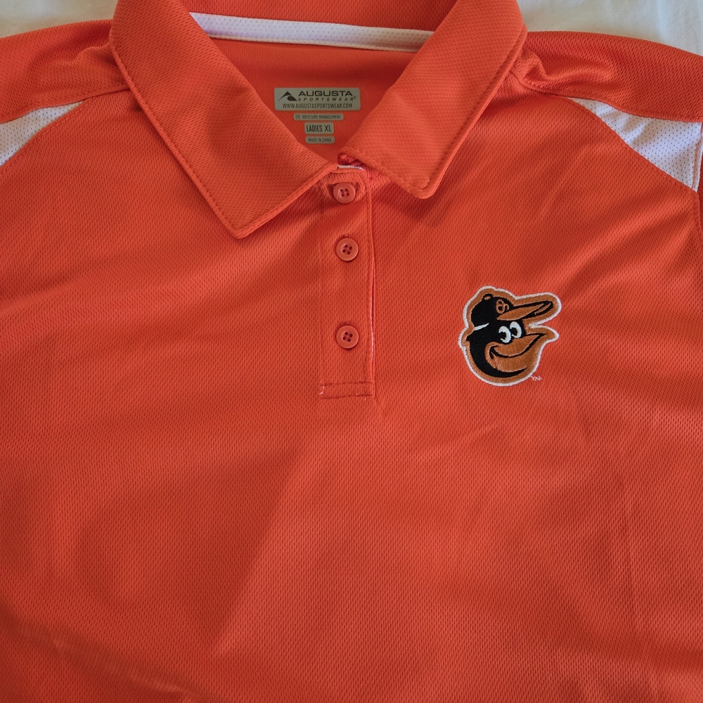 Augusta Sportswear Baltimore Orioles Ladies Orange Polo with Logo